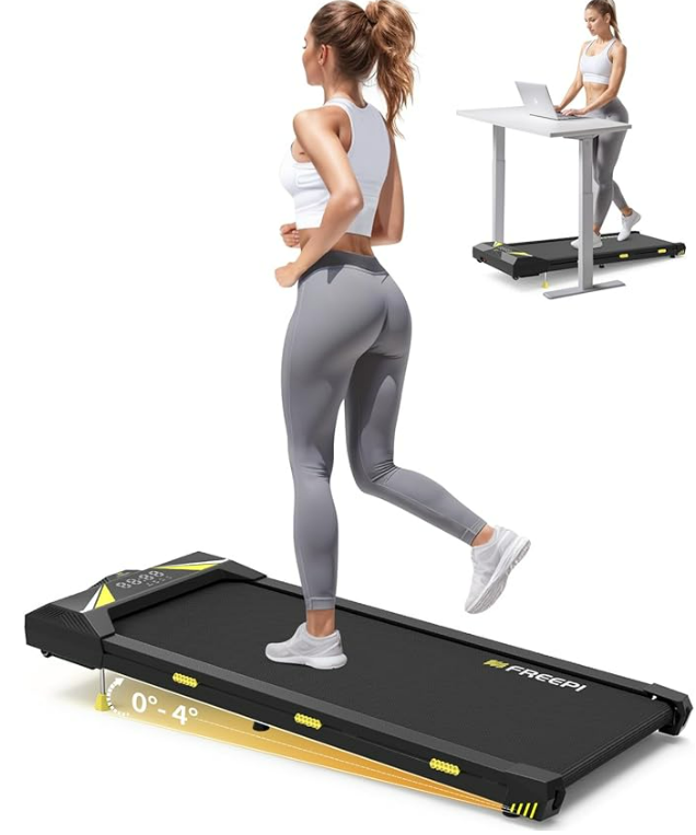Walking Pad with Incline, 2.5HP Under Desk Treadmill for Home Office, 4 in 1 Treadmill for Walking Running with APP, Remote Control