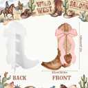 Geetery 4ft My First Rodeo Birthday Decoration Western Cowgirl Boots Backdrop My 1st Rodeo Balloon Arch with Pink Bows Cowgirl 1st Birthday Party Supplies for Baby Shower Bachelorette Wedding Supplies, 47.24 x 36.5 inches