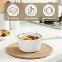 Enameled Cast Iron Sauce Pan, 2 Quarts Round Sauce Pot with Lid, Mini Dutch Oven Enamel Saucepan for Cooking Pasta Sauce, Marinate, Simmer, Refrigerate and Serve