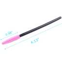 BIHRTC Pack of 100 One-Off Disposable Silicone Eyelash Mascara Brushes Wands Applicator Eyebrow Brush Makeup Tool Kit Set Deep pink