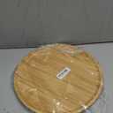 Bamboo Serving Platter, Round Wood Tray, Wooden Serving Tray, Fruit, Bread, Salad Plate, Round Wood Charcuterie Board (13.8 inch)