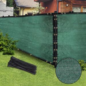 Green 6FT X 50FT Outdoor Privacy Screen Fence & Mesh Shade Net Cover, Ideal for Garden and Backyard - Enhances Privacy for Fencing & Chain Link, Perfect for Patio Privacy Wall, SlatsFreestanding