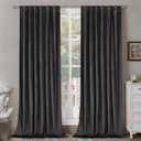 BGment Grey Velvet Curtains 102 Inches Long for Living Room, Thermal Insulated Room Darkening Curtains Drapes Window Treatment with Back Tab and Rod Pocket, Set of 2 Panels, 52 x 102 Inch (52"W x 102"L (Pack of 2))
