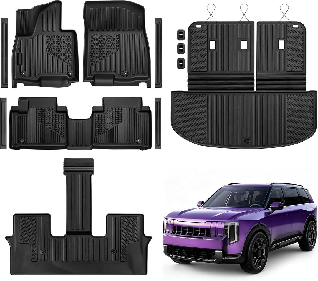Floor Mats for Kia Telluride Accessories 2027 Hybrid 7&8 Seat