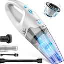 Handheld Vacuum Cordless, 6KPA Strong Suction & 25 Mins Runtime, 1.6lbs Lightweight Hand Vacuum Cordless Rechargeable with HEPA Filter/LED Light/Multi-Accessories,for Home/Car/Office Cleaning (Blue)