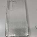 Speck Products Presidio Perfect Glitter Case Fits Samsung Galaxy S23+, Clear with Platinum Glitter
