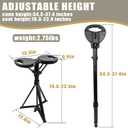 ALEVMOOM Upgraded Walking Cane with Seat, Capacity 440lbs Foldable Cane Chair for Adults, Portable Seats for Seniors, Easy Carry Stick for Hiking Traveling Camping (Black)