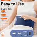 IKEEPFIT Portable Heating Pad for Back, Cordless Wearable Heat Belt with Massager for Lower Back Pain Relief, Battery Powered 8000 mAh Rechargeable, MAXwarm 3.0, Gift for Women Men 90-310 lbs
