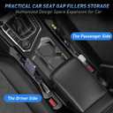 Car Seat Gap Filler 2Pack, Inserts Between Seats Console with Organizer Storage Upgraded Phone Holder Car Side Seat Gap Fillers Cars Front Seats Fill Plug Car Essentials for Vehicle SUV Truck (Black)