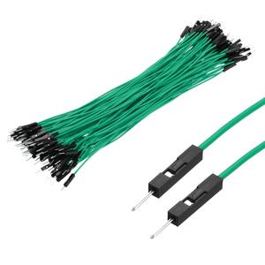 MECCANIXITY Male to Male 1Pin Breadboard Jumper Wire 2.54mm Pitch Ribbon Cable 20cm Long Electronics Breadboard Ribbon Cables for Breadboard Electronic Projects Pack of 100,Black