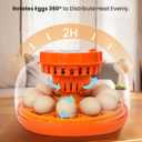 12 Egg Incubator with Automatic Turning & Humidity Control, Fully Automatic Incubators with Egg Candler, STEM/STEAM Educational kit, for Hatching Chicken, Duck, Quail, Pigeon, Home, Classroom Use
