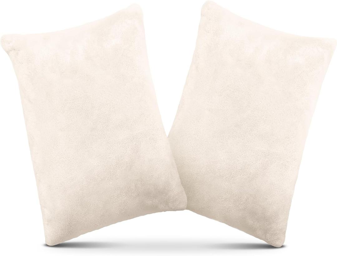 1 MIDDLE ONE 2 Pack Small Pillow, Memory Foam Mini Pillow 11 X 7 Inches for Travel, Sleeping, Nap and Neck, Knee, Lumbar Support, Tiny Cushion for Pet, Dogs (Off-White)