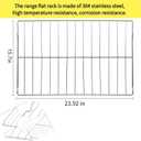 W10256908 Oven Rack 23.92 x 15.7'' Replace AP4411894, 3195710, W10138079, W10179196, Oven Racks Replacement Compatible with Whirlpool Range Oven Stove Jenn-Air Range Stove 304 Stainless Steel (2 Pack)
