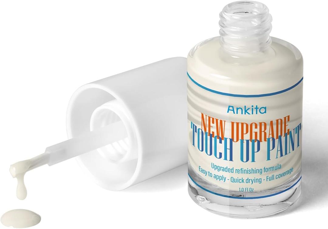 Porcelain Sink Touch Up Paint, High-Gloss Porcelain Repair Kit White & Appliance Paint for Chips, Scratches, Cracks and Spots on Enamel, Acrylic, porcelain, Sinks, Tubs, Bathtub, Appliances, Metal, Tiles in Kitchen and Bathroom. (Floral White)