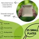 Palm Leaf Plates 10 Inch & 7 Inch Square Bamboo Plates [50-Pack] - Biodegradable and Compostable for Appetizer and Dinner - Disposable Wood Dinnerware Set - Party Pack