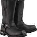 Milwaukee Leather Men’s Classic Harness Motorcycle Rider Boots (Black, L)