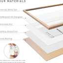 2 x 8.5x11 Picture Frame, Solid Oak Wood 8.5 by 11 Picture Frame with Mat to 6x8(Openning Size is 5.5x7.5), 11x8.5 Natural Oak Frames for Wall and Tabletop Display, Set of 1