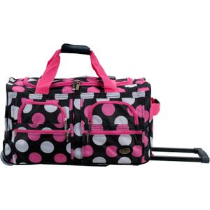 Rockland Rolling Duffel Bag, Black, 22"