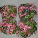 Lvydec Wisteria Artificial Flowers Garland, 4 Pcs Total 28.8ft Artificial Wisteria Vine Silk Hanging Flower for Home Garden Outdoor Ceremony Wedding Arch Floral Decor (Pink)