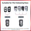 Key Fob Cover with Keychain for BMW, Metal Zinc Alloy Armor Case, 3s Install to Supercar Key, Compatible with X1 X3 X4 X5 X6 1 2 3 4 5 6 7 Series (Classic Blackfor BMW-B)