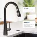 Moen Sleek Black Stainless One-Handle, Single-Hole Pulldown Kitchen Faucet with PowerBoost Technology for Faster Water Flow, 7864BLS