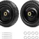 Parts Camp For Gorilla Cart Wheels 13-Inch replacement gorilla cart tires 4.00-6 Flat-free Solid Tire and Wheel For Hand Trucks/Garden Carts/Wheelbarrow/Dolly-5/8"Axle Borehole 2.1"Hub offset (2 Pack)