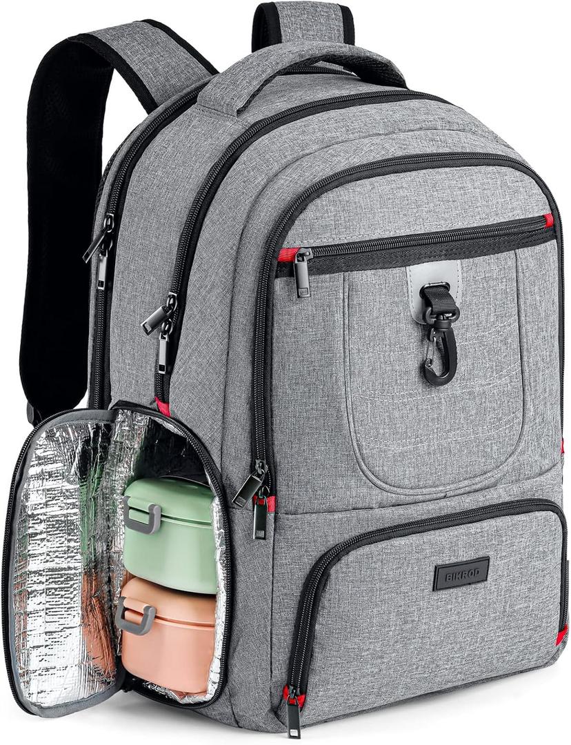 Lunch Backpack, Insulated Cooler Lunch Bag Backpack, Large Travel 17.3 Laptop Back Pack Sturdy Computer College School Bookbag for Women Men for Men Women Work Hiking Picnic