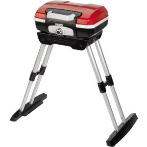Cuisinart Petite Gourmet Portable Gas Grill with VersaStand, Compact Tabletop BBQ, 150 Sq. In. Cooking Surface, 5,500 BTU Burner Small Gas Grill, Adjustable Telescoping Base and Carry Handles
