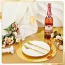 150 Pcs Round Gold Paper Placemat for Dinner Plates 13" Disposable Place Mats Chargers Bulk for Christmas Wedding Birthday Party Foil Paper Table Mats Decorative