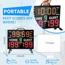 LUCKY TIME Electronic Basketball Scoreboard with Buzzer, Digital Scoreboard with Remote,Portable Score Keeper Battery Powered Score Board for Sports Games