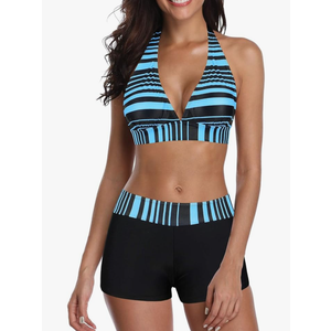 Century Star Women Two Piece Swimsuit Athletic Bathing Suits for Women Ruffled Tummy Control High Waisted Swimsuits, M.
