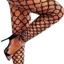 RSLOVE Women Sexy High Waist Tights Rhinestone Sparkle Fishnet Stockings Pantyhose Leggings Lingerie Pants (Black)