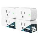 Linkind Matter Smart Plug, Work with Apple Home, Siri, Alexa, Google, SmartThings, Smart Home Smart Outlet Timer 15A/1800W, APP Remote Control & Schedule, 2.4G Wi-Fi Only, 4 Pack