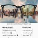 MEETSUN 3-Pack Blue Light Blocking Glasses, Anti Eye Strain Headache (Sleep Better), Computer Glasses UV400 Lens (Black + Brown Gradient + Coffee)