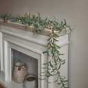 LITBLOOM Lighted Olive Garland Battery Operated with Timer 96 Fairy Lights 6FT, Artificial Greenery Twig Vine Lights for Christmas Spring Fireplace Mantle Decoration Indoor Outdoor