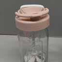 Papablic Glass Formula Pitcher, Fast Baby Breastmilk Maker with Mixing Handle Lid, Wide Mouth Mason Jar Breast Milk Storage Container with Flip-Lock Spout, BPA-Free, Pink