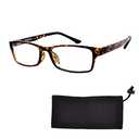 Fullwosing Reading Glasses +4.25 Mens Womens Eyeglasses Office Eyewear Tortoise Frame