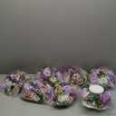 NUPTIO Flower Wedding Centrepieces for Tables - 10 Pcs 9.5in Diameter Lilac & White Artificial Flowers Rose Ball for Centerpieces Table - Fake Rose Arrangements for Weddings Birthday Party Decor