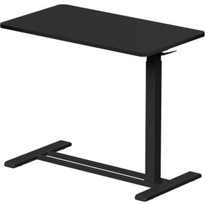 FLEXISPOT Adjustable C Table with Wheels, Mobile Snack Side End Table Sofa Couch Bedside Table Laptop Rolling Cart TV Tray Night Stand Small Space Side Table,Black