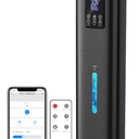8L Smart Humidifiers for Bedroom Large Room, 2.1Gal Cool Mist Top Fill Diffuser Ambient Light, App & Remote Control, 3 Mist Modes, Quiet Humidifier for Home Office Plant (Black)