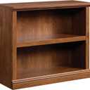 Sauder 2 Tier Book Shelf Wooden Bookcase Multipurpose Bookshelf for Home Office, Living Room, in Oiled Oak, l: 35.28" X W: 13.35" X H: 29.92"