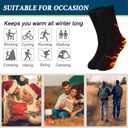 Josnown Thermal Wool Socks Mens 5 Pairs Thick Warm Winter Soft Cozy Hiking Boot Socks for Cold Weather, Size 7-12