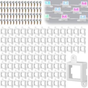 80 Light Clips for Govee H705 H805 with 160 Screws Mounting Clips Compatible with Govee Permanent Outdoor Lights Extension (White)
