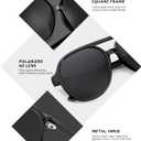 ANYLUV Womens Polarized Sunglasses Lightweight Round Sunglasses for Women Men with UV Protection 3 Packs (C26 Black/Grey+tortoise/Brown+clear Brown/Green & Brown)