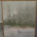 FWIEXA Grey Green Abstract Canvas Wall Art Set 3, Neutral Landscape Framed Prints, Modern Lake Scenery Paintings, Beige 24x36In Watercolor Artwork Poster for Farmhouse, Living Room, Bedroom, Office