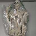 36" Halloween Skeleton Decorations,Human Bones for Halloween Party with Movable Joints,for Haunted Houses, Front Lawn, Graveyard Props