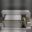 TRIROCKS Elegant Gold Stainless Steel Lantern Set- 3 Sizes (12", 15", 19") - Tempered Glass Panel Metal Lanterns for Versatile Indoor & Outdoor Decorating - Perfect for Celebrations (Large)