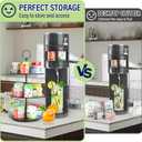 Flavor Pods Holder for Ninja Thirsti Flavored Water Drops, Rotatable Holds 15 Pods Storage Rack for Ninja Thirsties Drink System, Acrylic Pods Organizer for Ninja Thirsty, Black