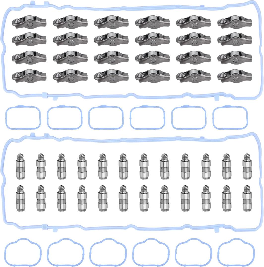 5184296AH 5184332AA Rocker Arms Valve Lifter Gasket Kit Compatible Chrysler 200 300 Dodge Challenger Charger Journey Avenger Jeep Grand Cherokee Ram Promaster 1500 2500 3500 3.6L (24 Pcs)