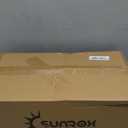 SUNROX Memory Foam Non Slip Rocking Chair Cushion, FadeShield Water Resistant Thicken Durable Tufted Pads, Set of Seat & Back Cushion with Ties for Indoor/ Outdoor Rocker, 2 Piece, Heather Chestnut